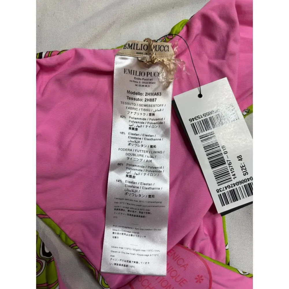 Emilio Pucci Abstract Print Bikini Bottoms SZ 48